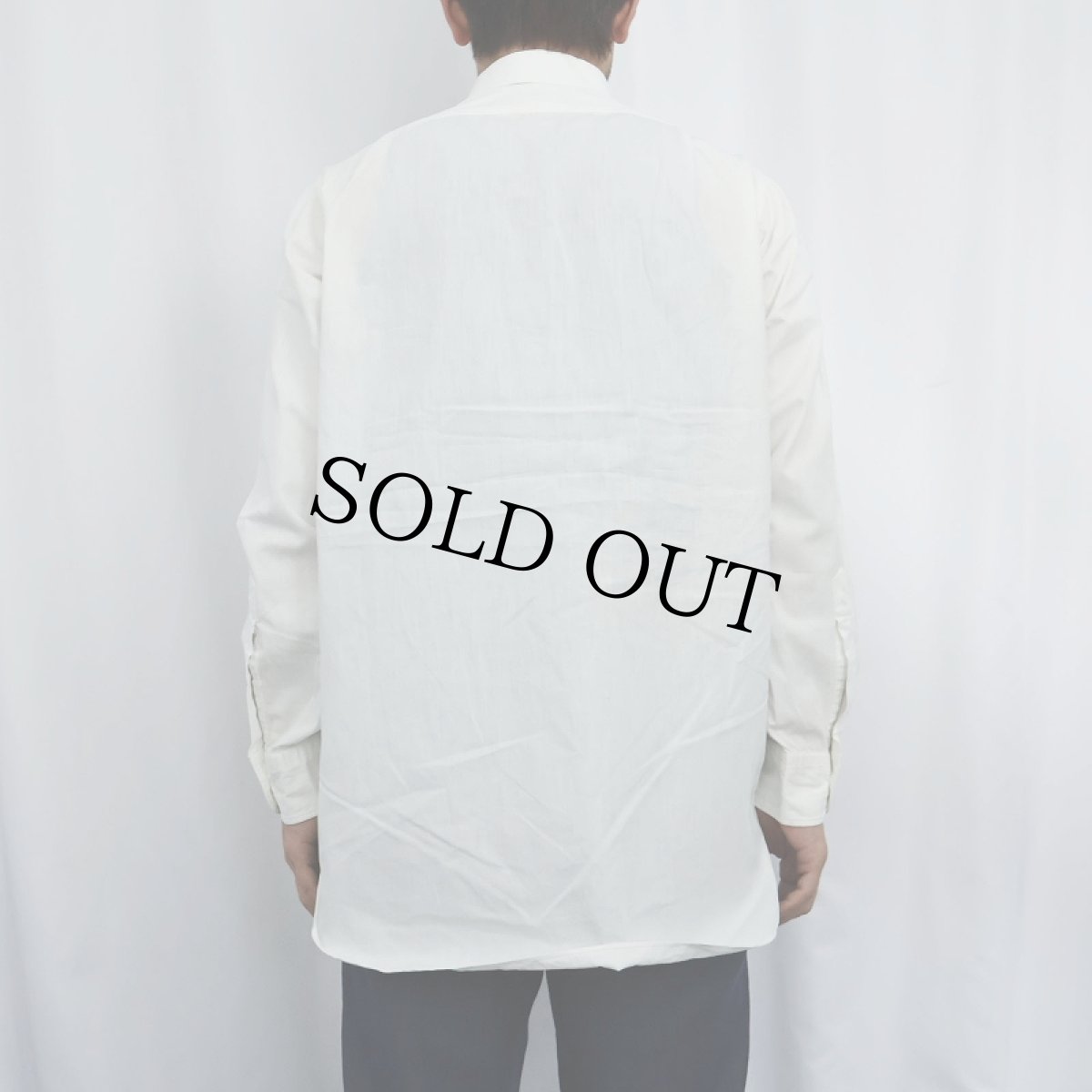 画像3: 〜60's SIR WILLIAM マチ付きコットンシャツ (3)