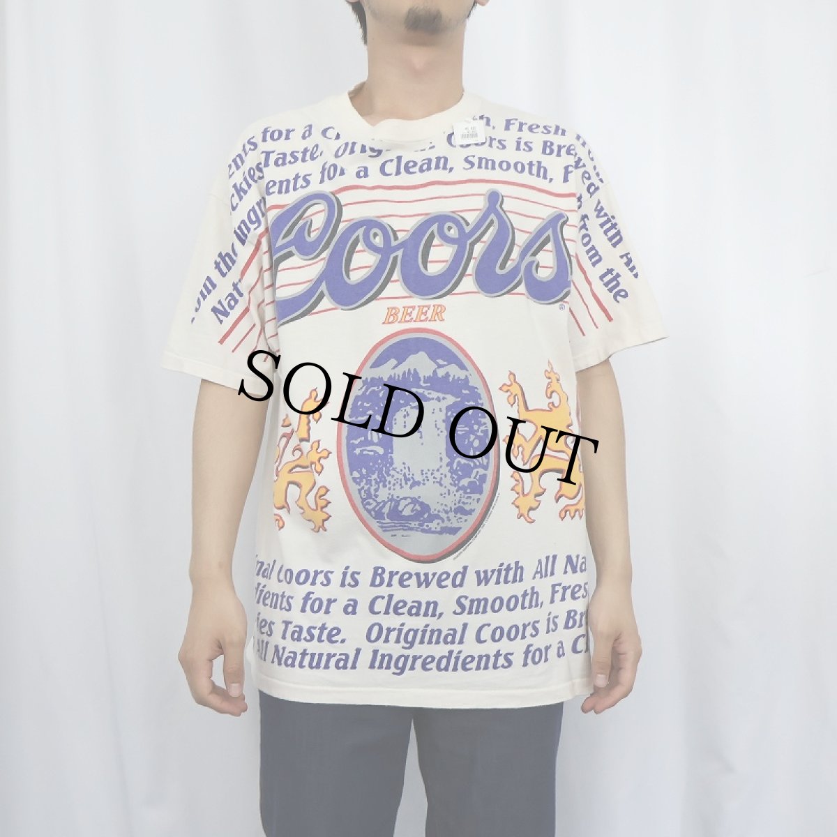 画像2: 90's Coors Beer USA製 ビールメーカー 大判プリントTシャツ L (2)