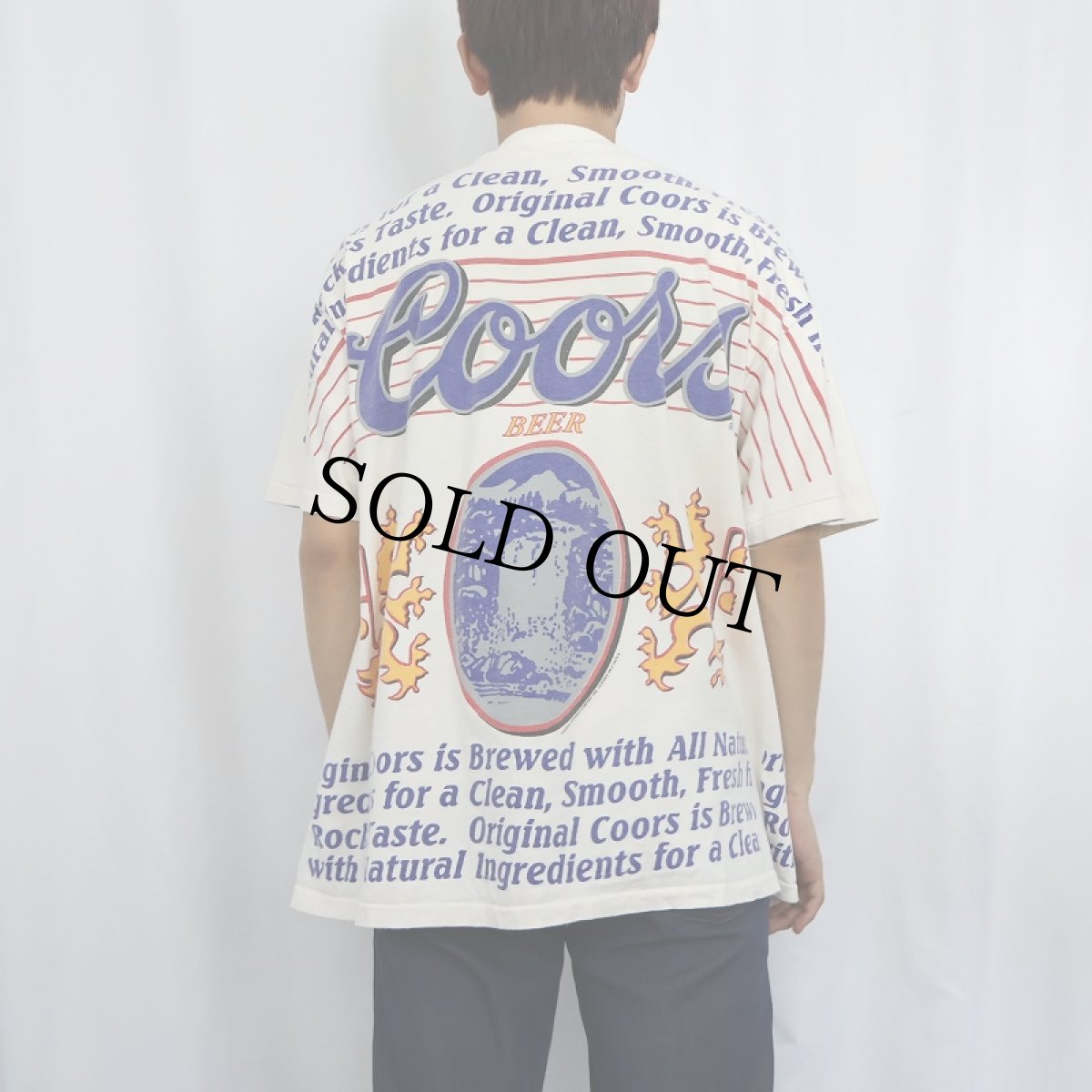 画像3: 90's Coors Beer USA製 ビールメーカー 大判プリントTシャツ L (3)