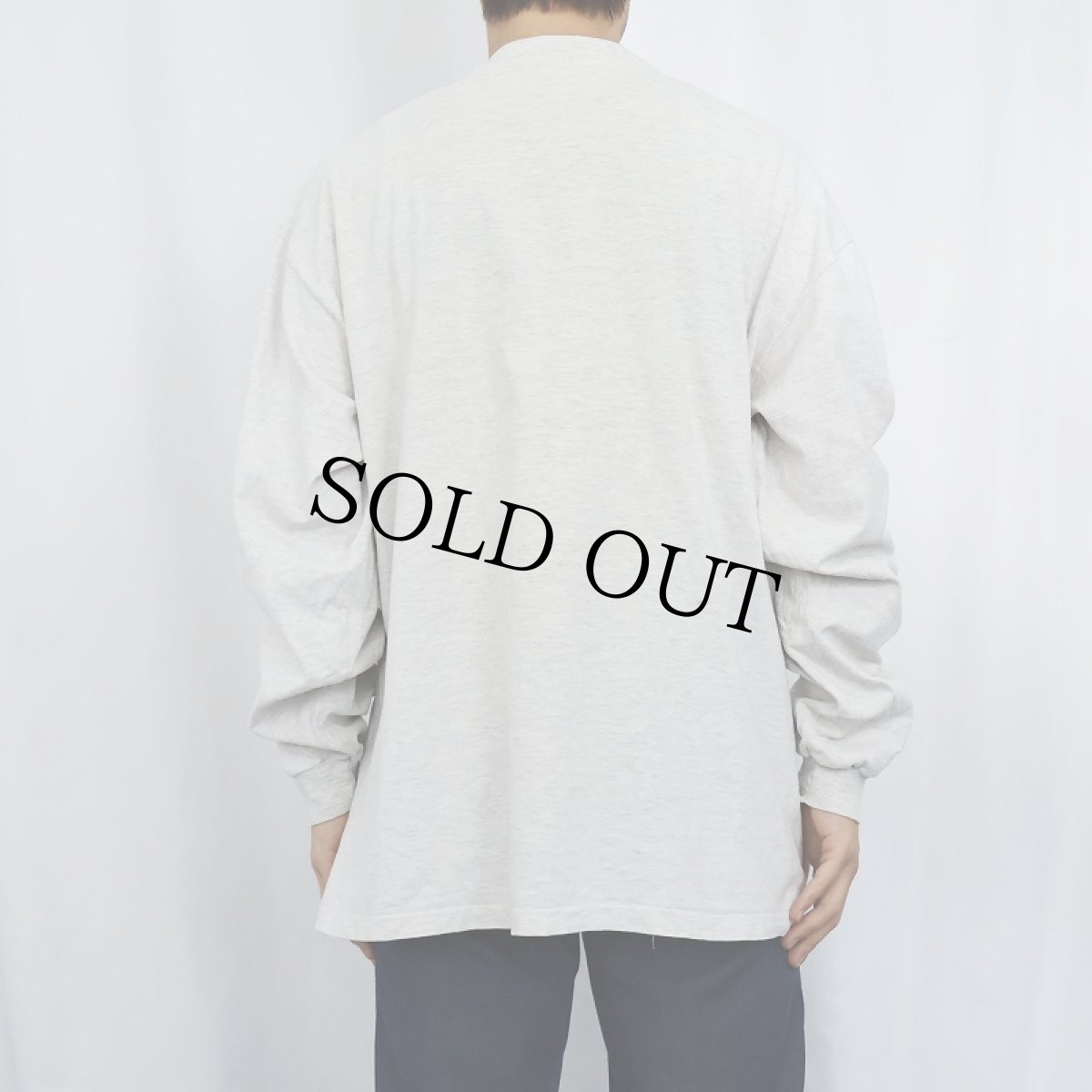 画像3: 90's Hanes USA製 無地ロンT GRAY XL (3)