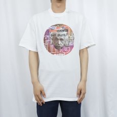 画像2: 90's Albert Einstein "Got Math?" 偉人プリントTシャツ L (2)