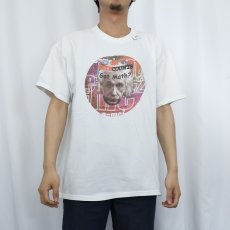 画像2: 90's Albert Einstein "Got Math?" 偉人プリントTシャツ L (2)