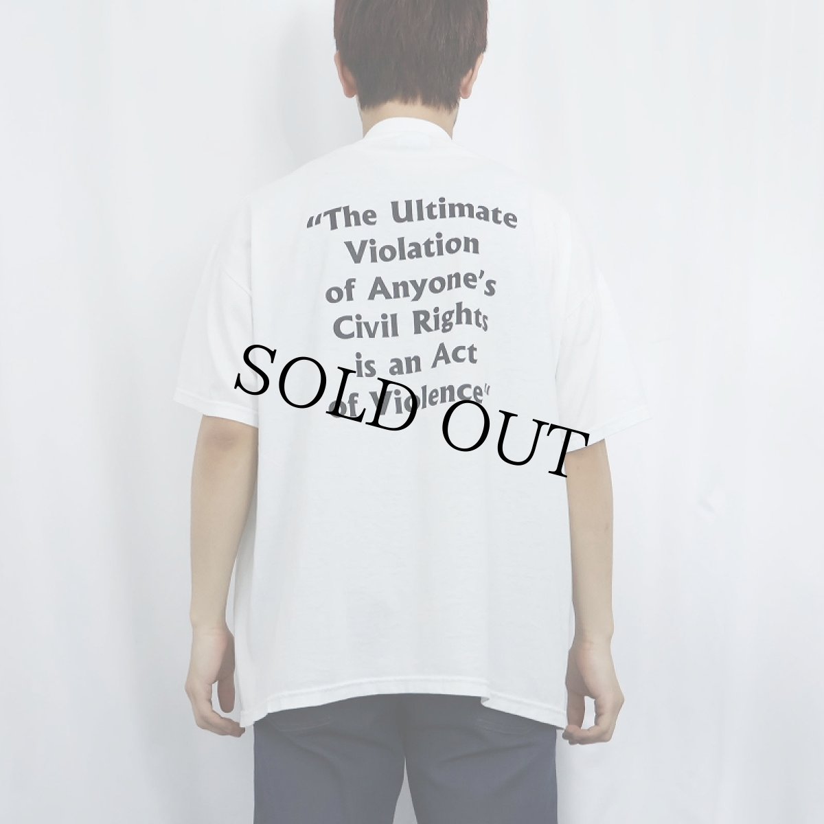 画像3: 【SALE】 90's "STOP THE KILLING" イラストプリントTシャツ XL (3)