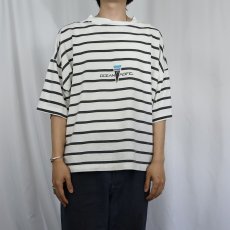 画像2: 90's Ocean Pacific ボーダープリントTシャツ (2)