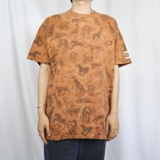 画像2: 90's USA製 ZOO KNOXBILLE TENNESSEE 動物園 アニマルプリントTシャツ L (2)