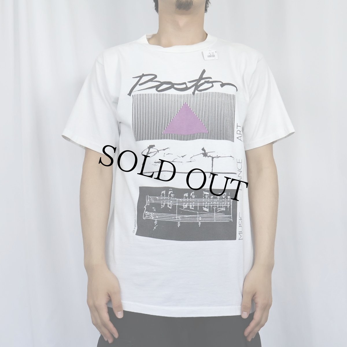 画像2: 90's GRAVITY GRAPHICS "MUSIC DANCE ART" プリントTシャツ L (2)