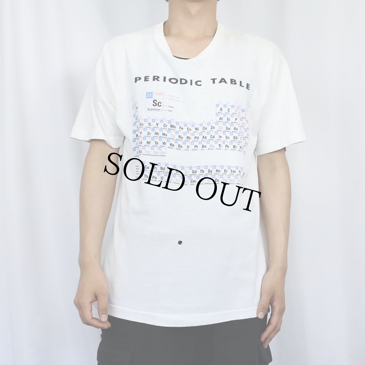 画像2: 90's "PERIODIC TABLE" 周期表プリントTシャツ L (2)