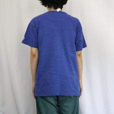 画像3: 80〜90's Champion USA製 青刺繍タグ 後期 ロゴプリントTシャツ L (3)