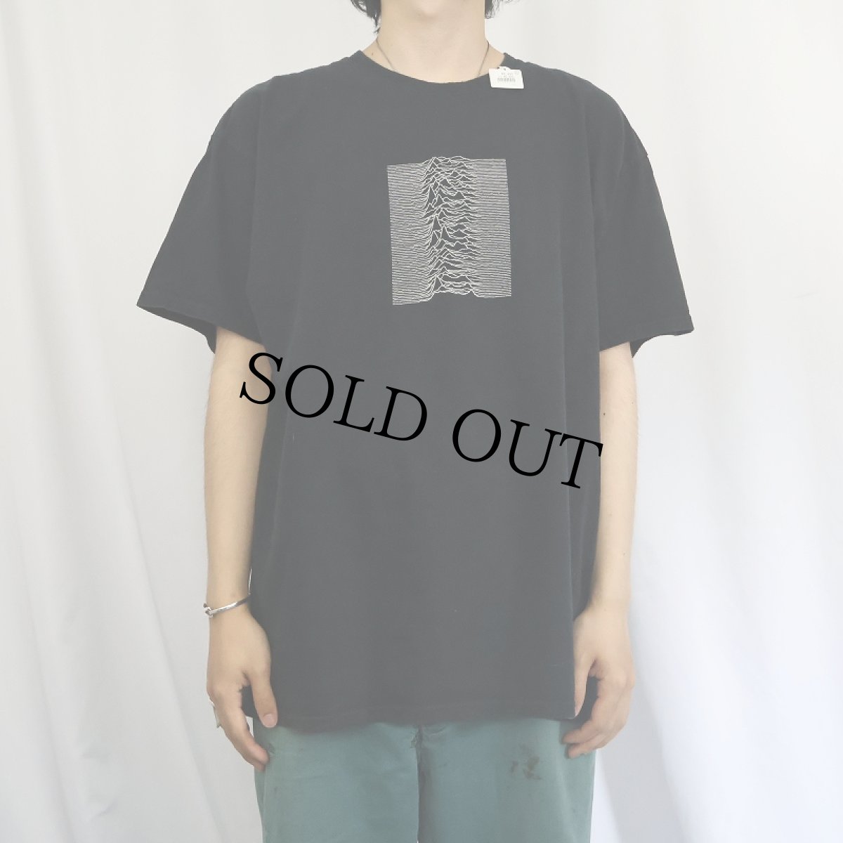 画像3: JOY DIVISION "Unknown Pleasures" ポストパンクバンドTシャツ BLACK XL (3)