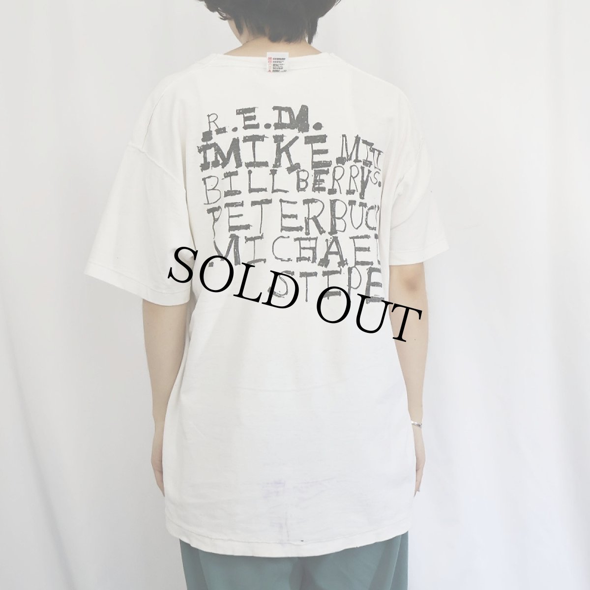 画像4: 80's R.E.M CANADA製 インサイドアウト バンドTシャツ XL (4)