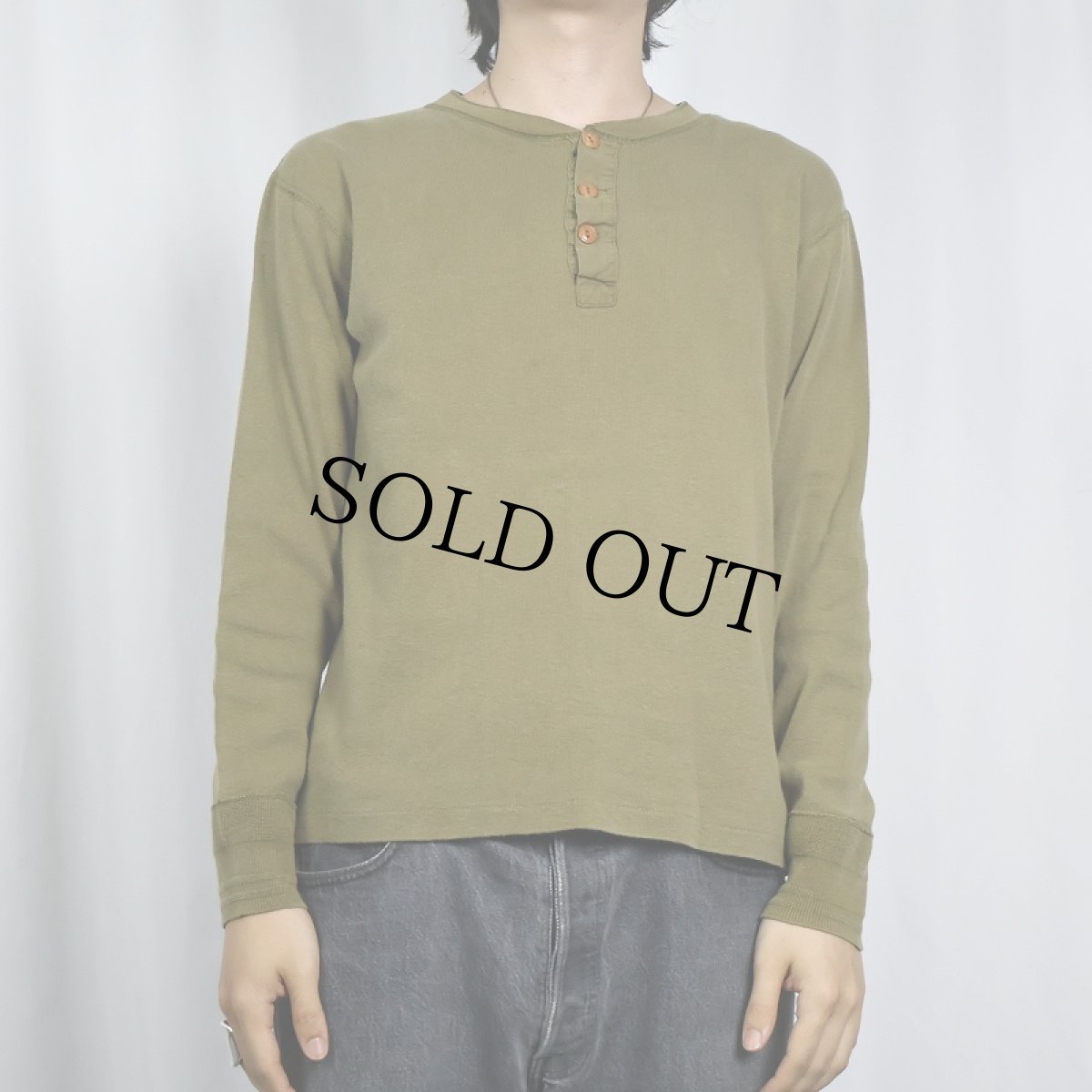 画像2: 90's POLO Ralph Lauren ヘンリーネックロンT L (2)