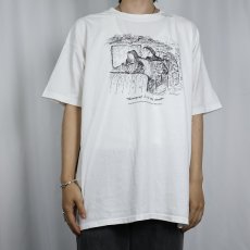 画像2: 2000's Ed Koren ”Hemingway! Is he any good?" アートプリントTシャツ XL (2)