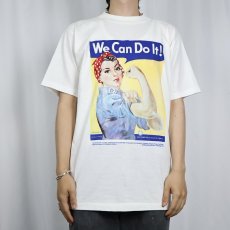 画像2: 90's USA製 "We Can Do It!" 第二次世界大戦 ポスタープリントTシャツ M (2)