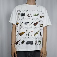 画像2: 楽器 大判発泡プリントTシャツ  (2)
