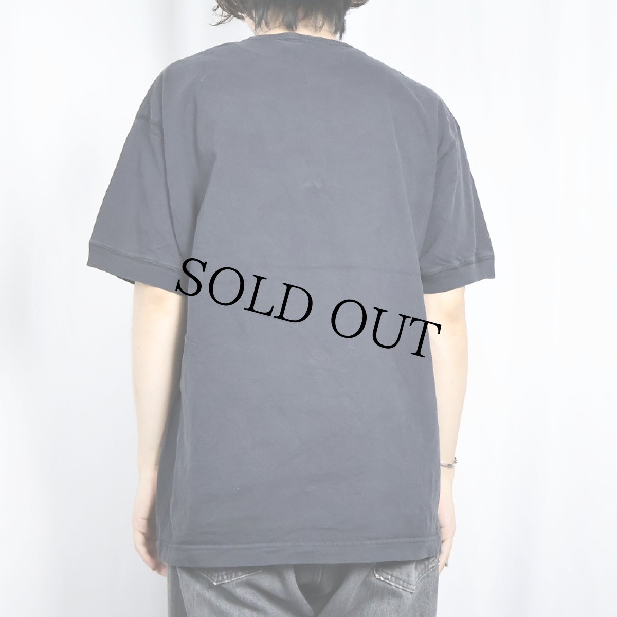 画像3: 90's GAP ヘンリーネックTシャツ BLACK M (3)