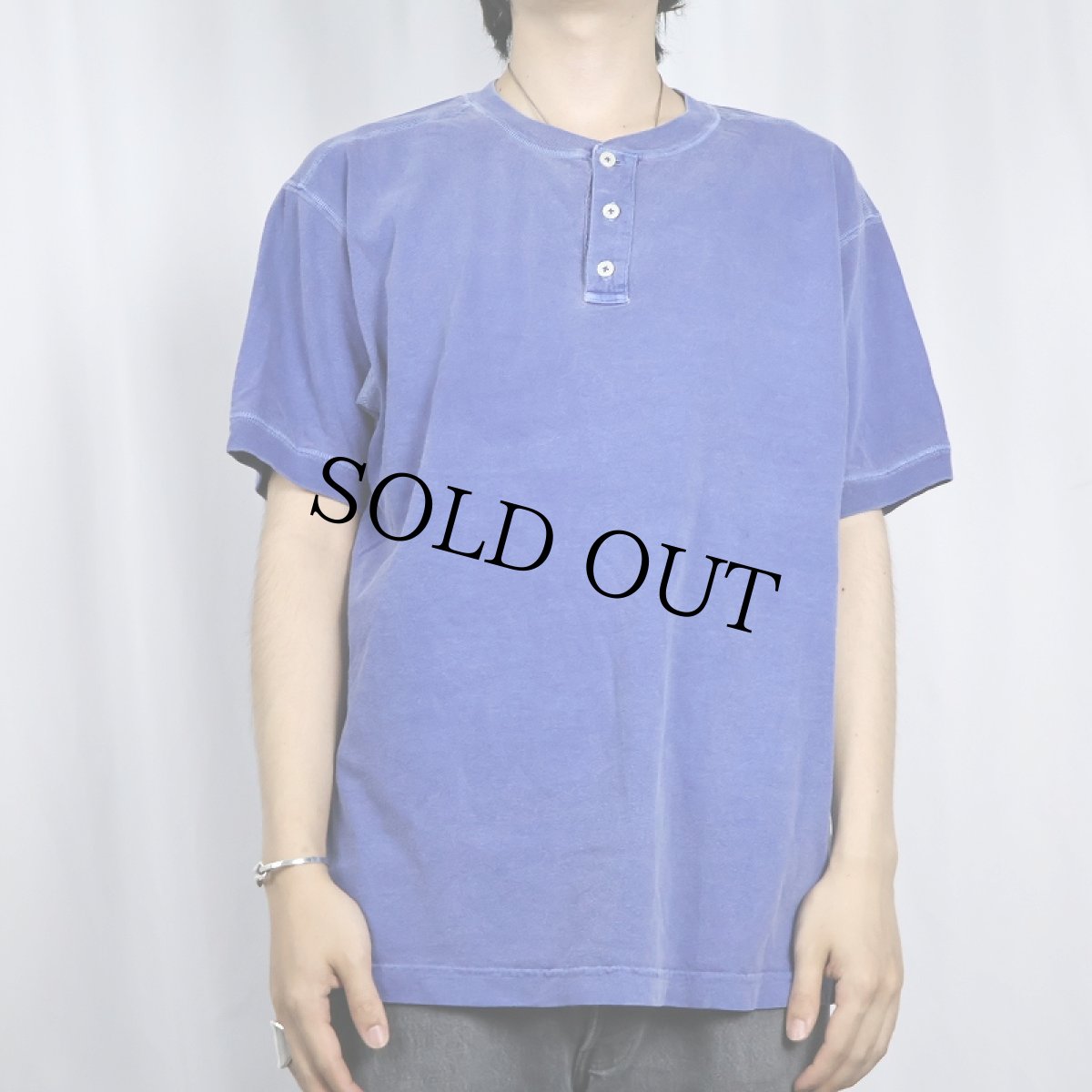 画像2: 90's GAP ヘンリーネックTシャツ  S (2)