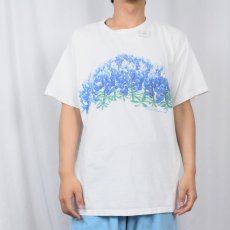 画像2: 90's "Texas Bluebonnets" フラワーイラストプリントTシャツ XL (2)