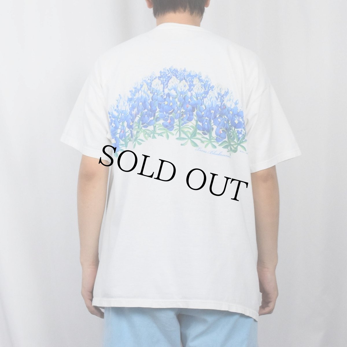 画像3: 90's "Texas Bluebonnets" フラワーイラストプリントTシャツ XL (3)