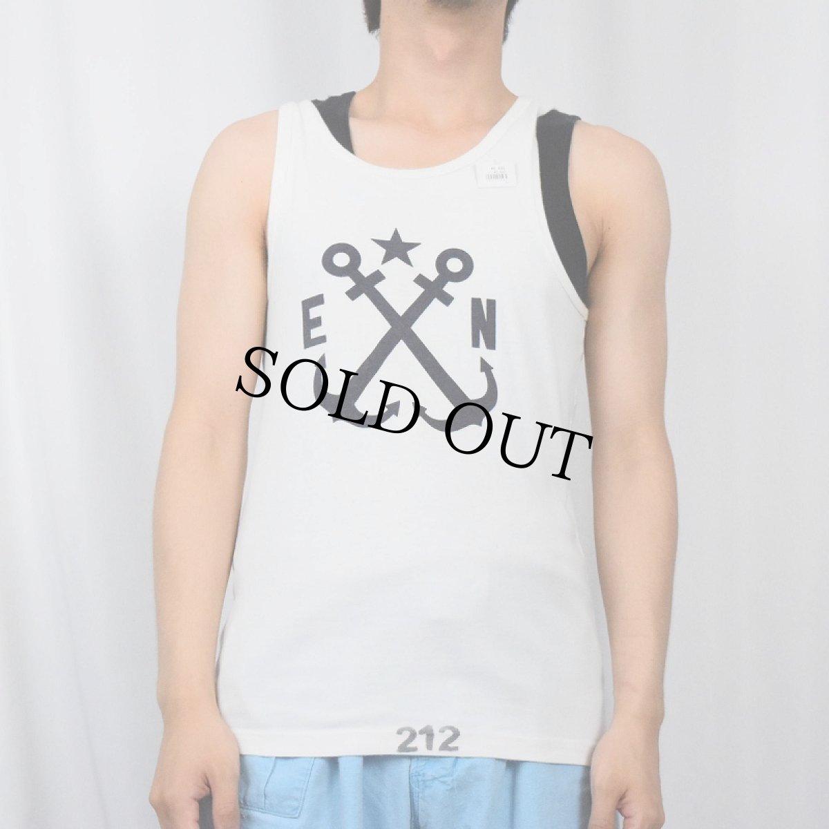 画像2: ~90's アンカー 染み込みプリント タンクトップ (2)