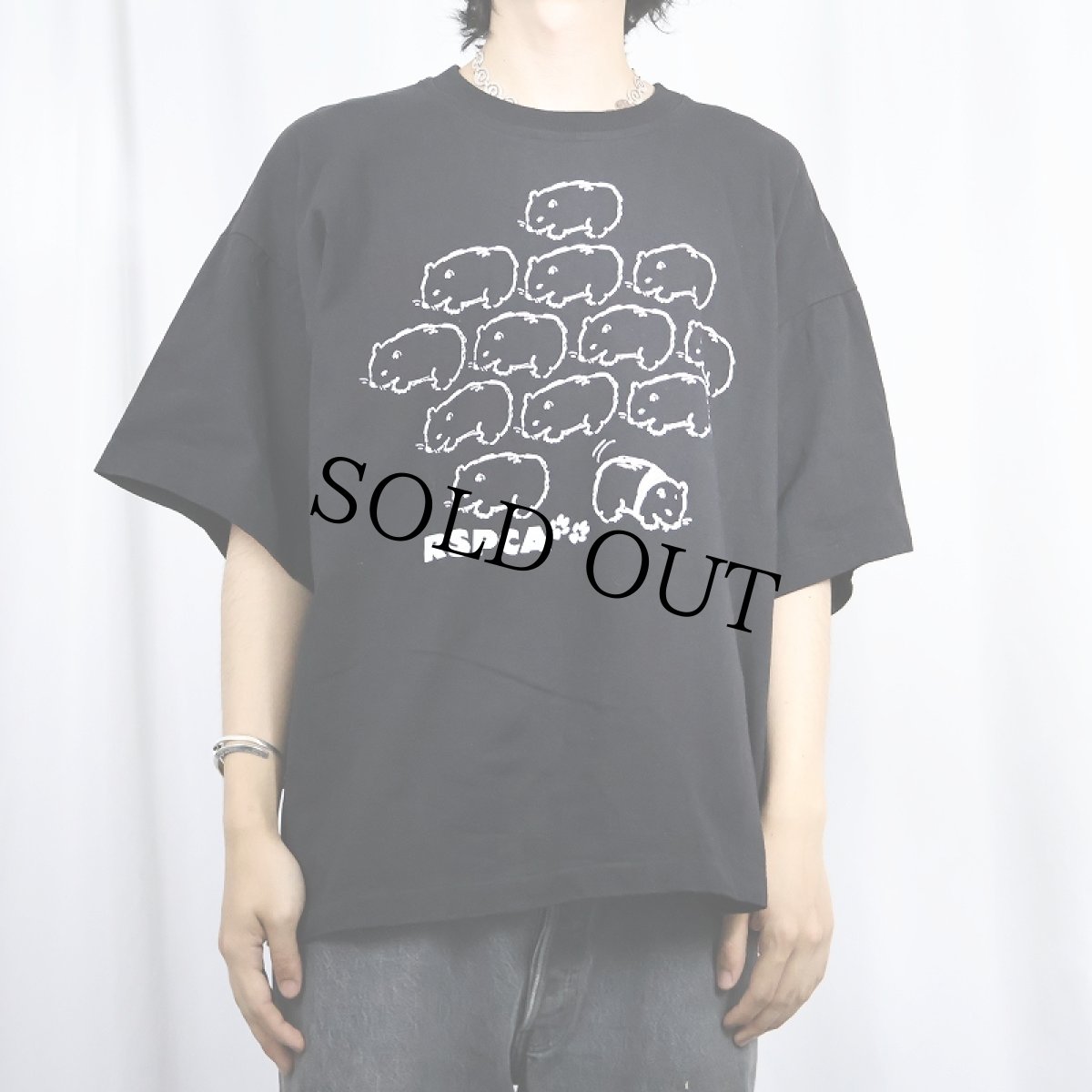 画像2: 90's "RSPCA" イギリス王立動物虐待防止協会プリントTシャツ BLACK XL (2)