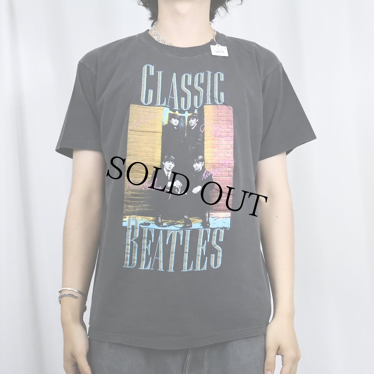 画像2: 80's THE BEATLES USA製 "CLASSIC BEATLES" ロックバンドプリントTシャツ BLACK L (2)