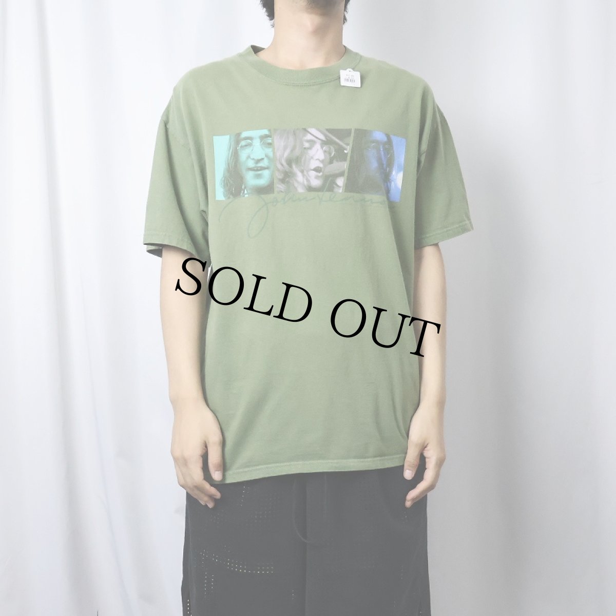 画像2: 90's JOHN LENNON ミュージシャンプリントTシャツ L (2)