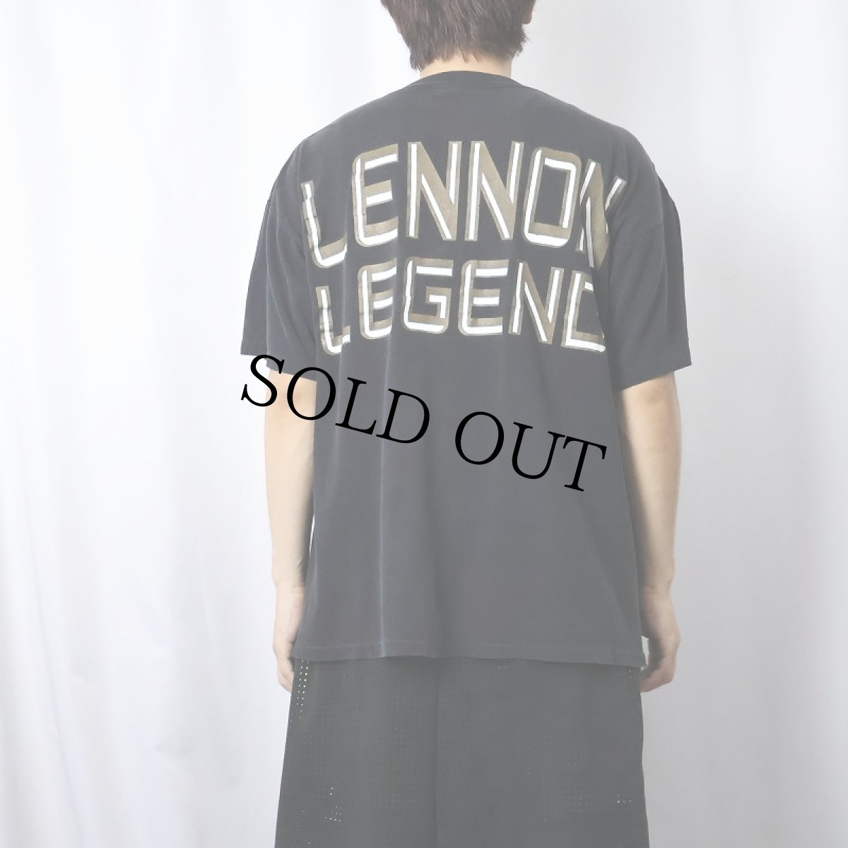 画像3: 90's JOHN LENNON ミュージシャンTシャツ BLACK (3)