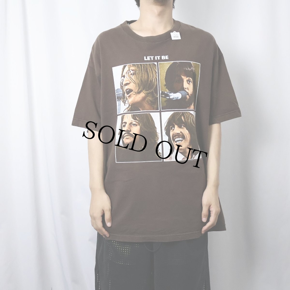 画像2: 2004 THE BEATLES "LET IT BE" ロックバンド プリントTシャツ BROWN XL (2)