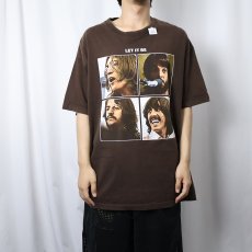 画像2: 2004 THE BEATLES "LET IT BE" ロックバンド プリントTシャツ BROWN XL (2)