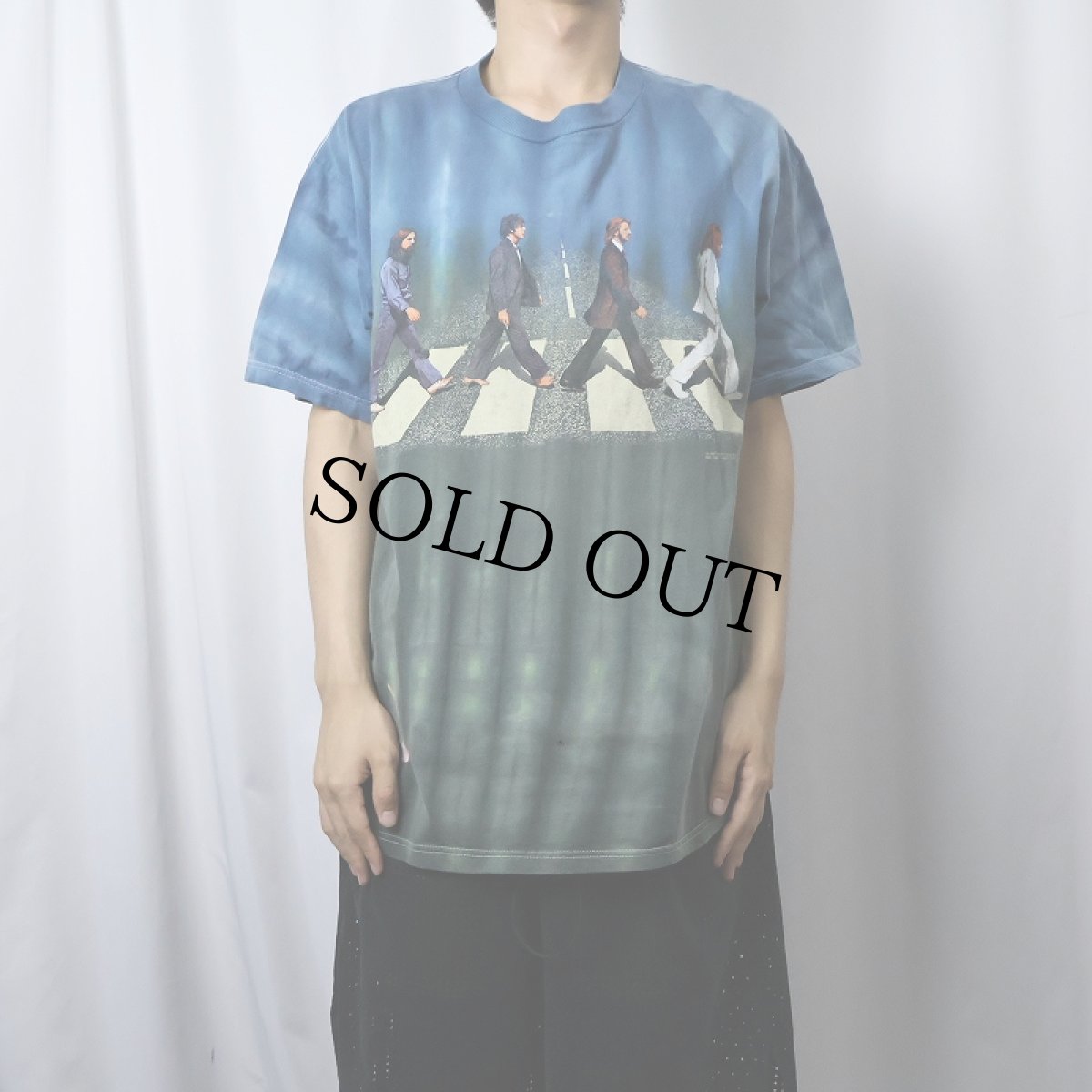 画像2: 1997 THE BEATLES "ABBEY ROAD" タイダイ ロックバンドアルバムTシャツ L  (2)