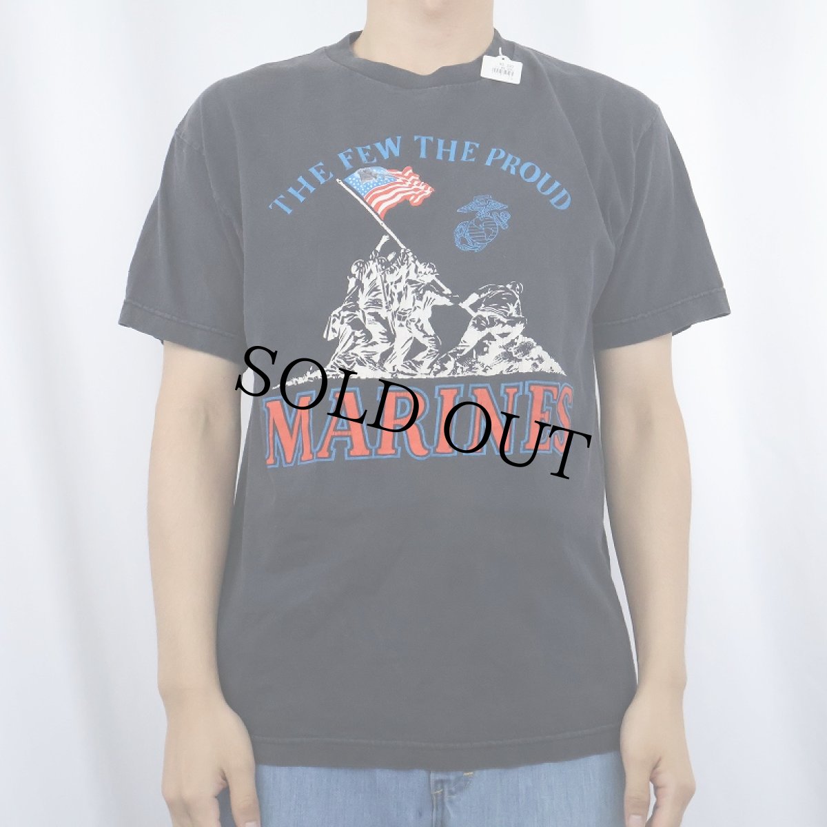画像2: 2000's MARINES "THE FEW THE PROUD" プリントTシャツ BLACK M (2)