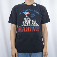 画像2: 2000's MARINES "THE FEW THE PROUD" プリントTシャツ BLACK M (2)