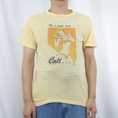 画像3: 80's USA製 "For a good time" イラストプリントTシャツ M (3)