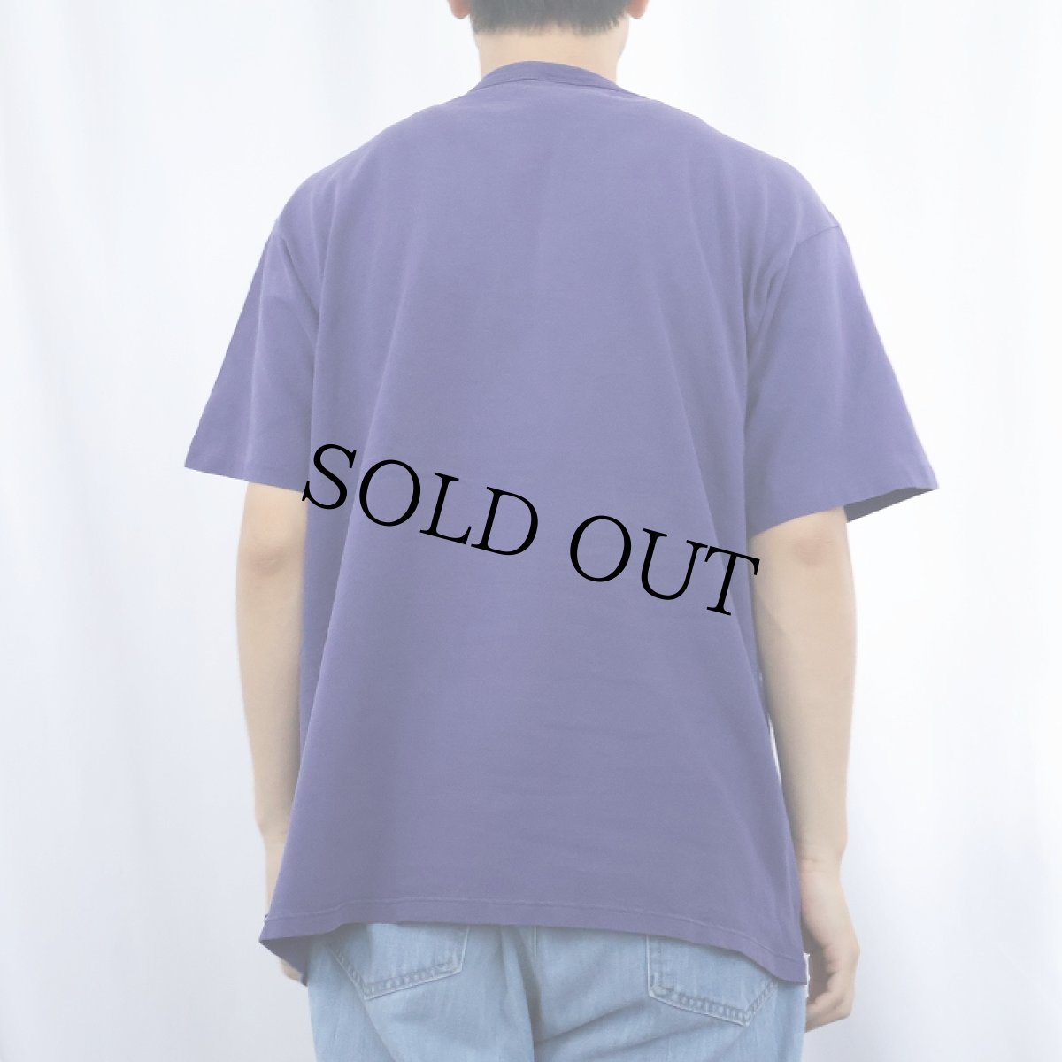 画像3: 80〜90's Champion USA製 青刺繍タグ 後期 ロゴプリントTシャツ NAVY L (3)