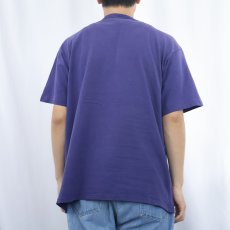 画像3: 80〜90's Champion USA製 青刺繍タグ 後期 ロゴプリントTシャツ NAVY L (3)