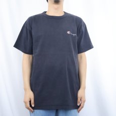 画像2: 80's Champion トリコタグ USA製 ロゴプリントTシャツ BLACK XL (2)