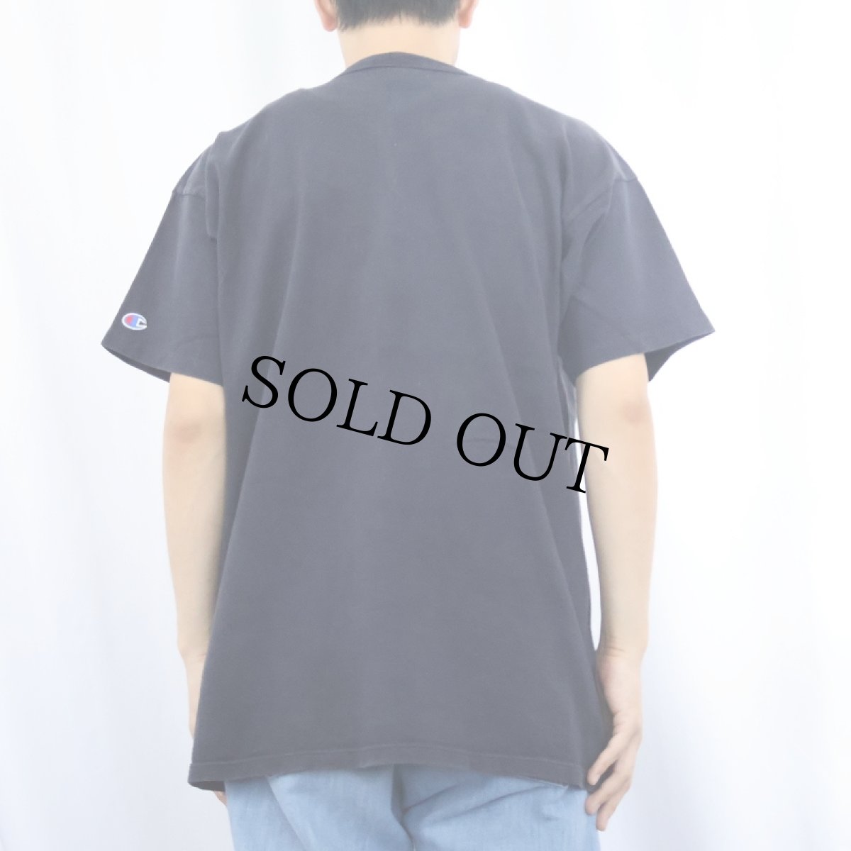 画像3: 80's Champion トリコタグ USA製 ロゴプリントTシャツ BLACK XL (3)
