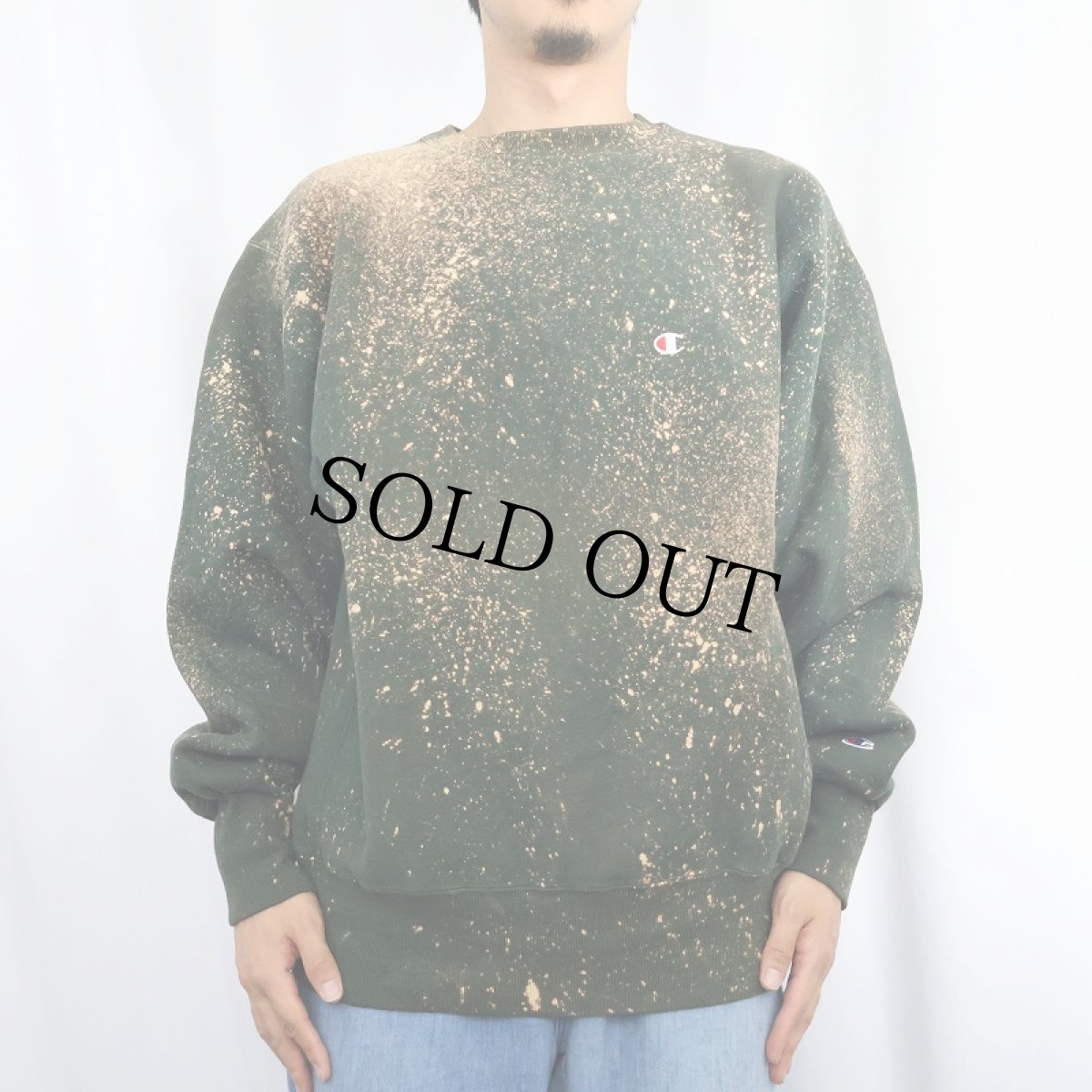 画像2: 90's Champion REVERSE WEAVE USA製 ブリーチ加工 目付きスウェット XL (2)