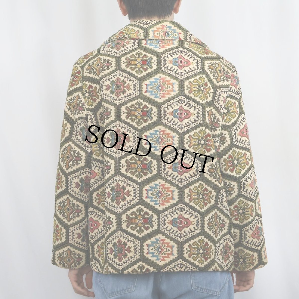 画像3: 60〜70's Lady UTEX CANADA製 総柄 ゴブラン織りジャケット (3)