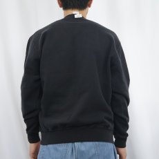 画像3: 90's RUSSELL ATHLETIC USA製 前V 無地ウェット BLACK L (3)