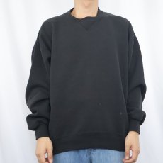 画像2: 90's RUSSELL ATHLETIC USA製 前V 無地ウェット BLACK XL (2)