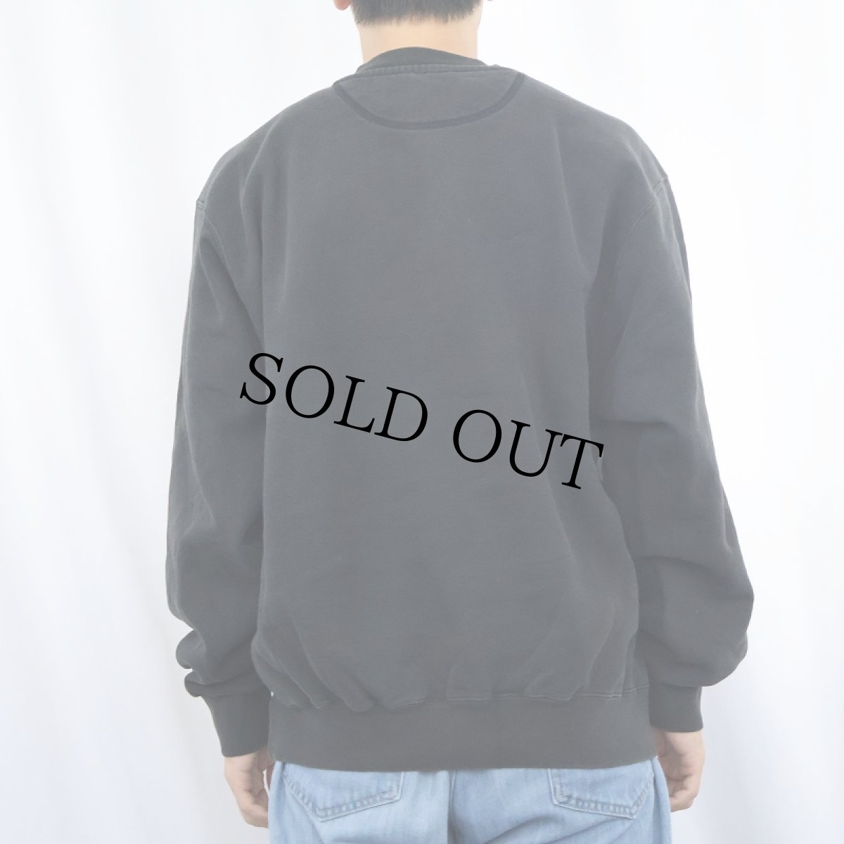 画像3: 90's RUSSELL ATHLETIC USA製 HIGH COTTON "THE ROCK" 前V プリントスウェット BLACK M (3)