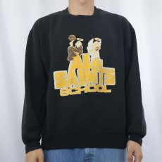 画像2: 90's RUSSELL ATHLETIC USA製 "ALL SAINTS SCHOOL" 前V プリントスウェット BLACK (2)