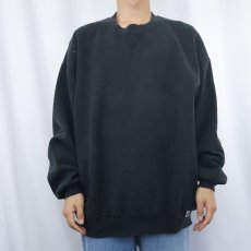 画像2: 90's RUSSELL ATHLETIC USA製 前V 無地スウェット BLACK XXL (2)