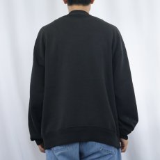 画像3: 90's RUSSELL ATHLETIC 前V 無地スウェット BLACK L (3)