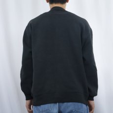 画像3: 90's RUSSELL ATHLETIC USA製 前V 無地スウェット BLACK XL (3)
