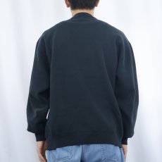 画像3: 90's RUSSELL ATHLETIC USA製 前V 無地スウェット BLACK XL (3)