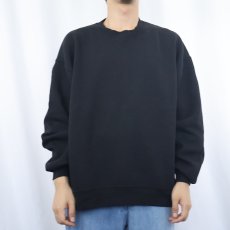画像2: 90's RUSSELL ATHLETIC USA製 前V 無地スウェット BLACK XL (2)