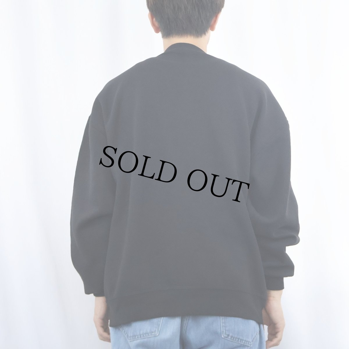 画像3: 90's RUSSELL ATHLETIC USA製 前V 無地スウェット BLACK XL (3)