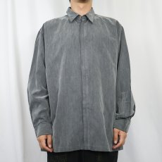 画像2: LIBERTO フルジップ ポリエステル×レーヨンシャツ L (2)